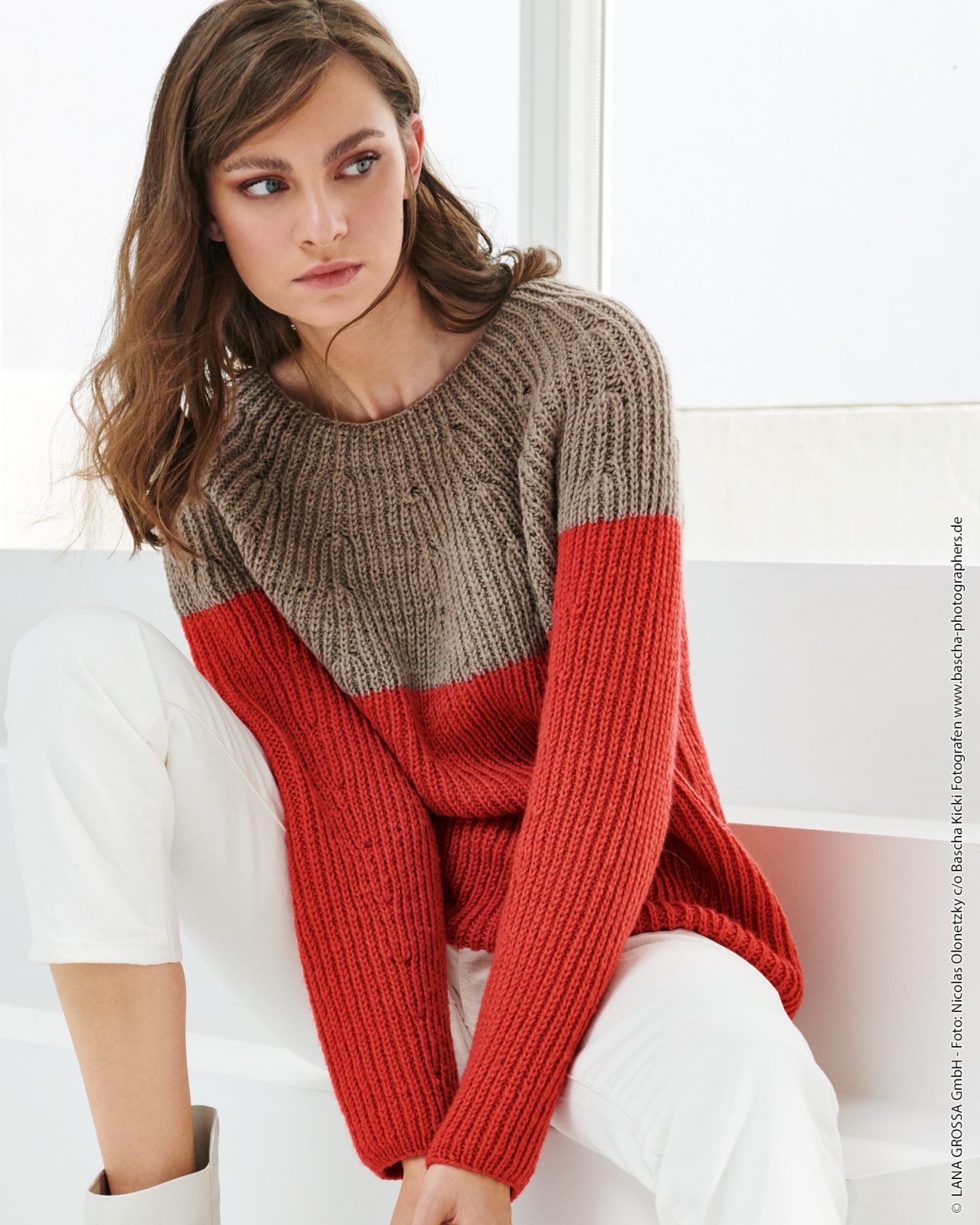 Rundpassenpullover Mit Halbpatent Stricken – Woolplace