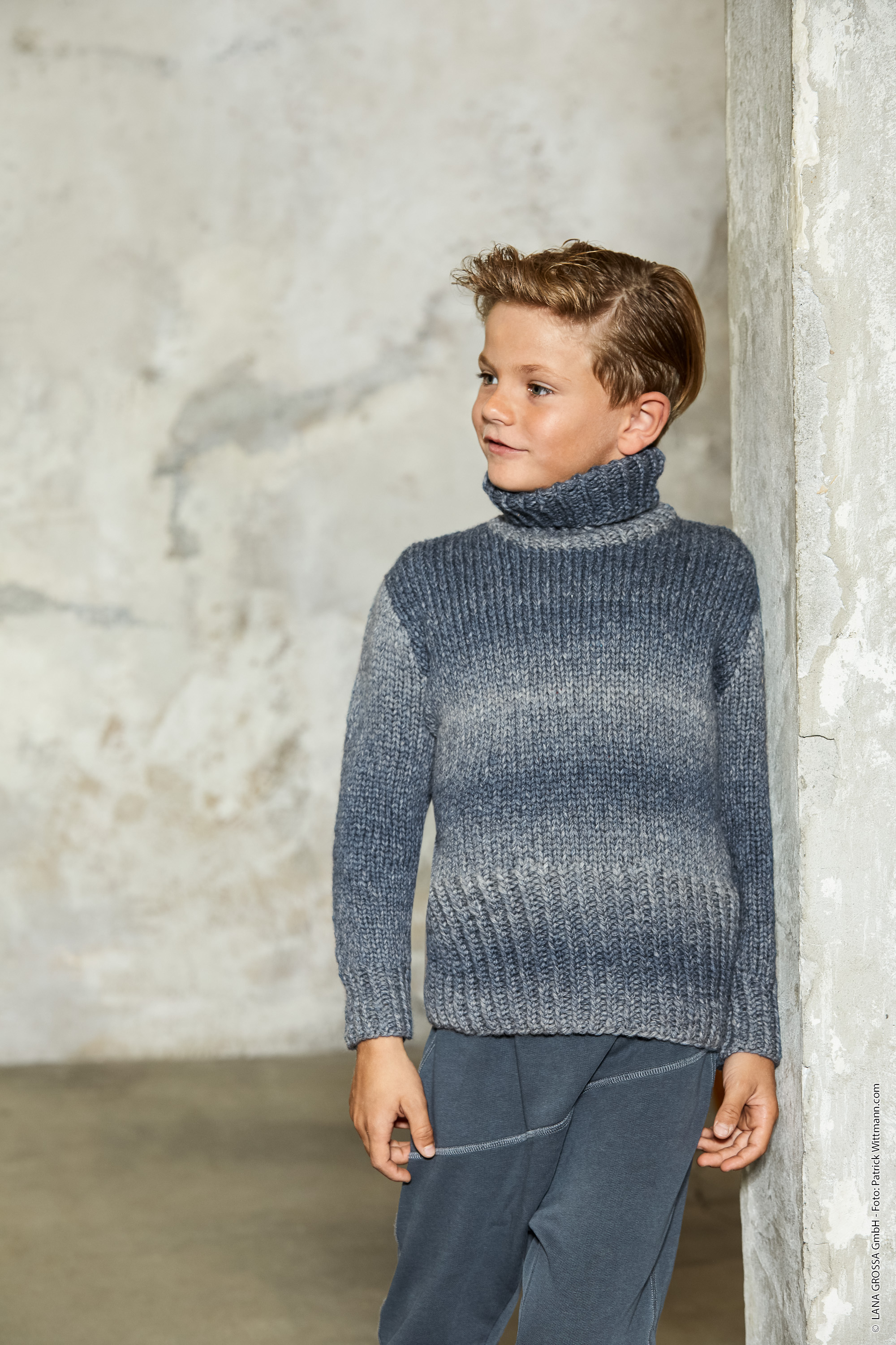 Rollkragenpullover Glatt Rechts Woolplace